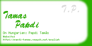 tamas papdi business card