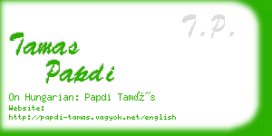 tamas papdi business card